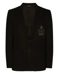 Dolce & Gabbana Jersey-Jacke mit Patch Black