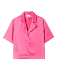 Claudie Pierlot FlieÃende, kurzÃ¤rmelige Hemdbluse Pink