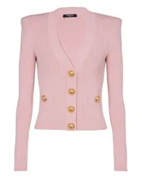 Balmain Kurze Strickjacke Pink