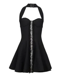 Balmain Rückenfreies, ausgestelltes Kleid Black