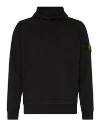 Stone Island Hoodie mit Logo-Patch Black