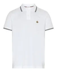 Moncler Kurzarm-Poloshirt mit Logo Grey