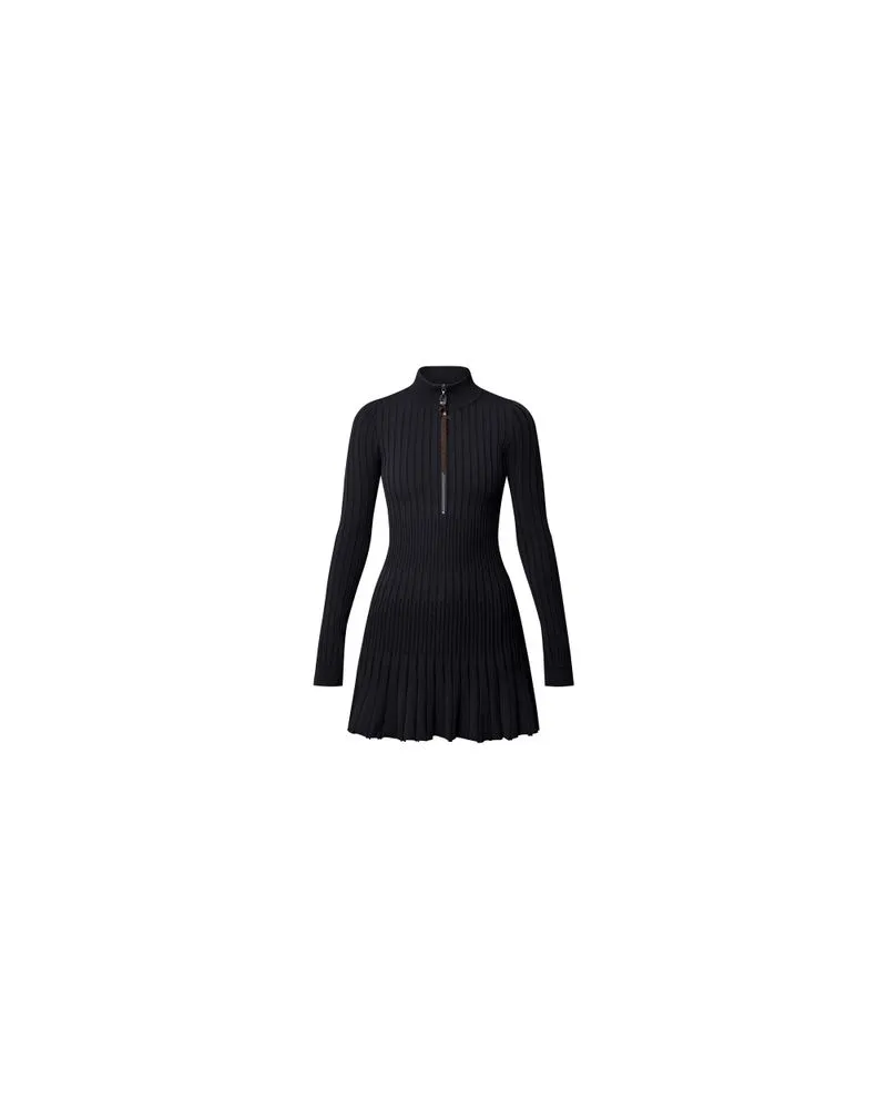 Louis Vuitton Langärmeliges Kleid aus Rippstrick Black