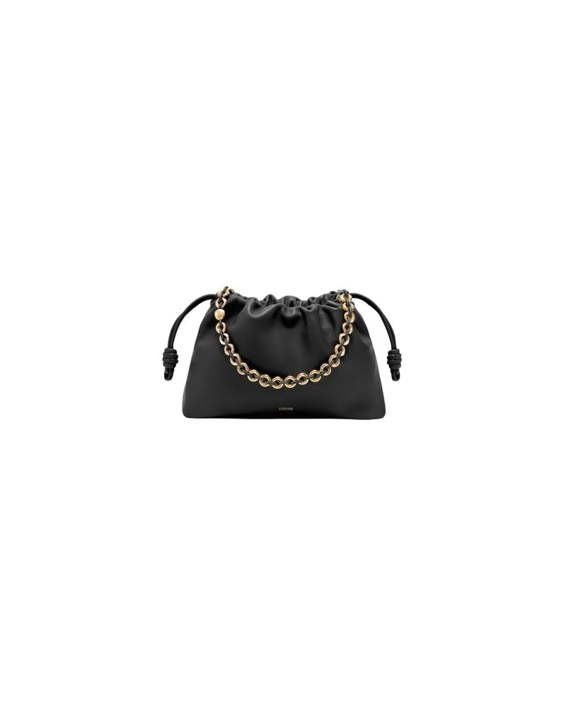 Loewe Große Flamenco-Tasche aus weichem Lammnappa-Leder Black
