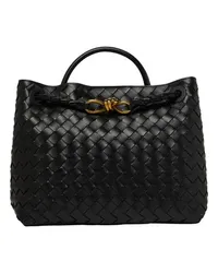 Bottega Veneta Tasche Andiamo im Mediumformat Black