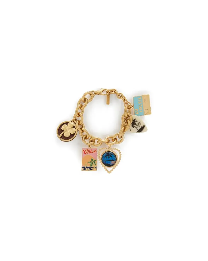 Chloé Bedrucktes langes Kleid Multicolor