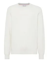 Brunello Cucinelli Pullover in Patentstrick White