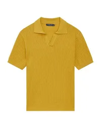 Frescobol Carioca Strick-Poloshirt nstich Rino Yellow