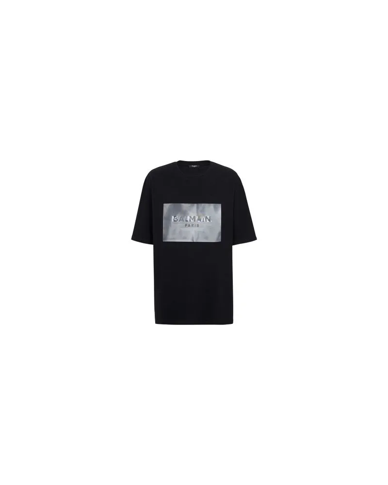 Balmain T-Shirt Main Lab Etikett Black