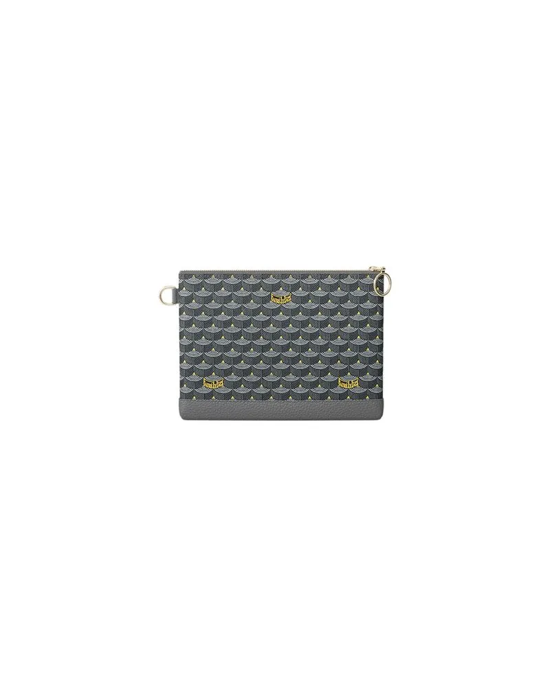 Fauré Le Page Clutch Pochette Zip 19 Grey