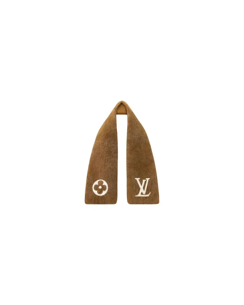 Louis Vuitton LV Cosy Mink Fur Collection Schal Brown