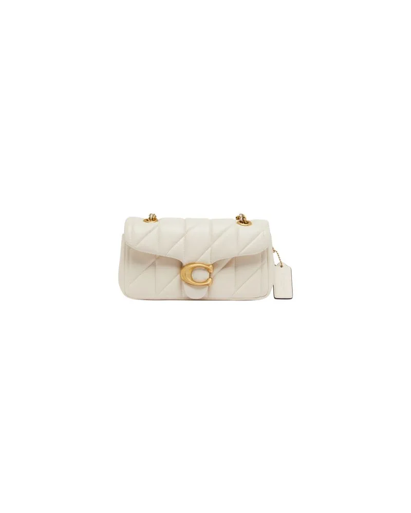 Coach Schultertasche mit Steppung Tabby 20 Off-white