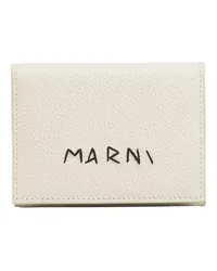 Marni Dreifache Faltbrieftasche White