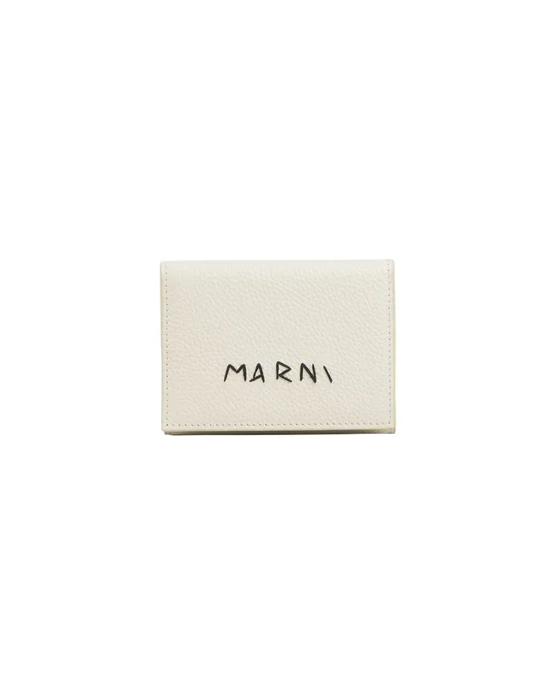 Marni Dreifache Faltbrieftasche White