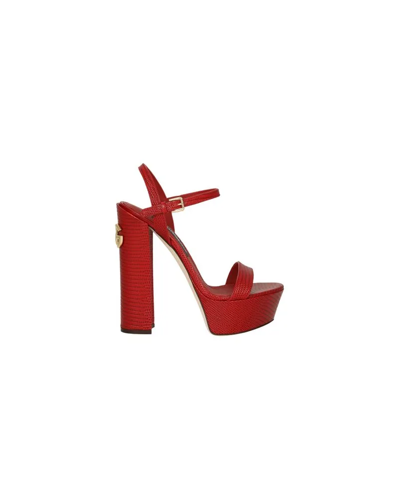 Dolce & Gabbana Plateau-Sandaletten Red