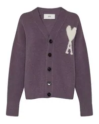 AMI Paris Cardigan Ami De Cœur Purple