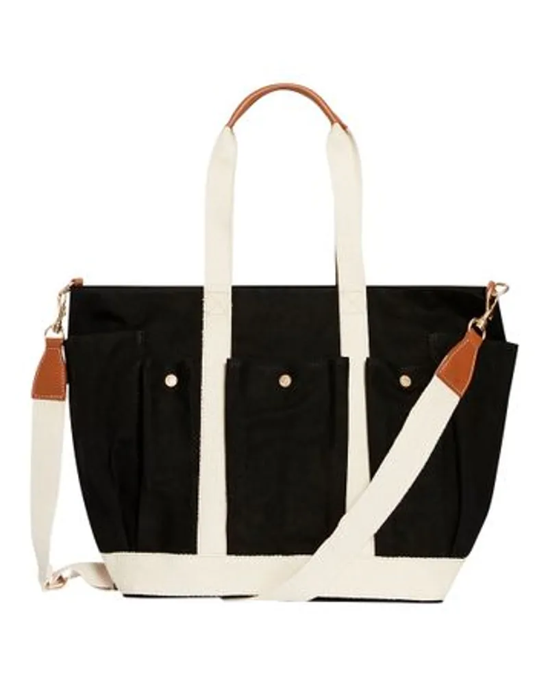 Vanessa Bruno Cabas-Tasche L mit mehreren Fächern Black