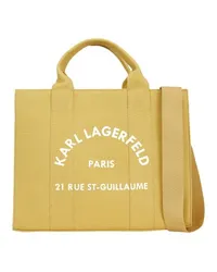 Karl Lagerfeld Rue St-Guillaume Mittelgroße quadratische Tote Bag Yellow