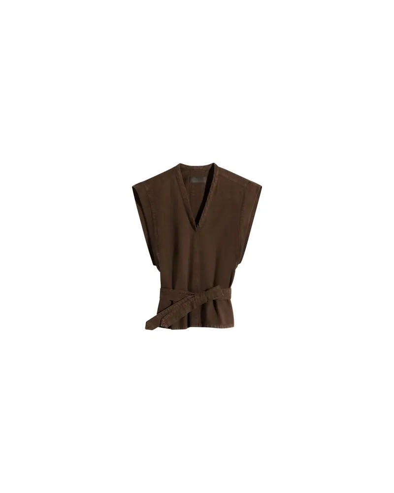 Christophe Lemaire Ärmelloses Top Chasuble Brown