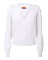 Missoni Pullover mit V-Ausschnitt White