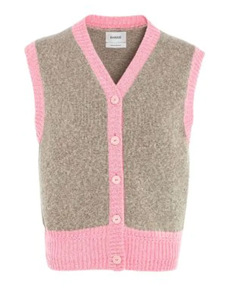 Barrie Ärmelloser Kaschmir-Cardigan Pink