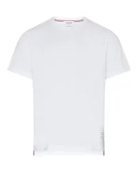 Thom Browne Kurzarm-T-Shirt mit Seitenschlitz White