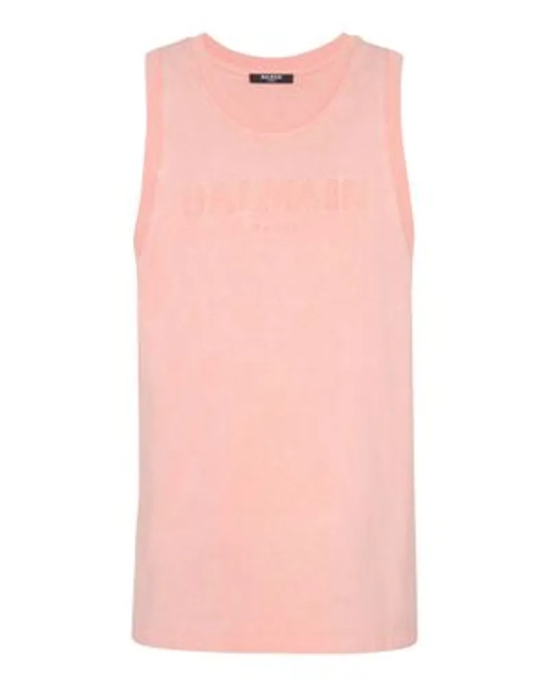 Balmain Tanktop mit Stickerei Balmain Vintage Pink