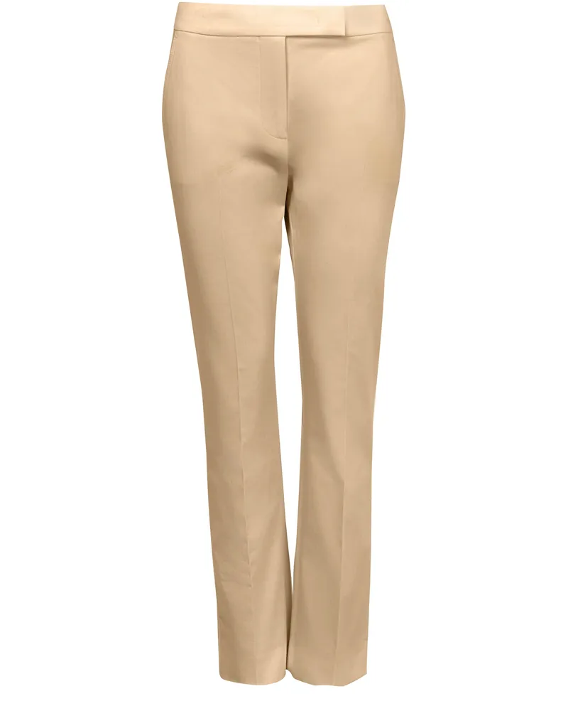 Max Mara Zigarettenhose aus Baumwolle Okra 