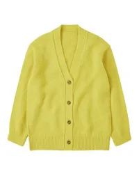 Closed Cardigan mit V-Ausschnitt Yellow