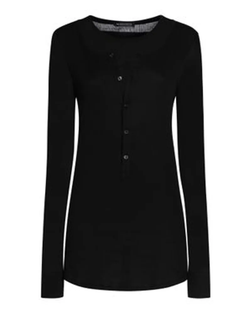 Ann Demeulemeester Doppellagiges Serafino-Top Vero Black