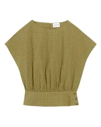 Claudie Pierlot Gerafftes Top Cut-out-Design Green