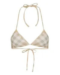 Burberry Kariertes Bikini-Top Beige