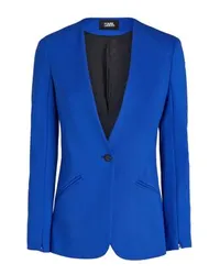 Karl Lagerfeld Kragenloser Punto-Blazer Blue