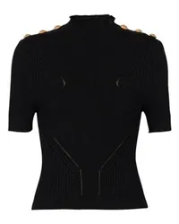 Balmain Rippstrick-Top Black