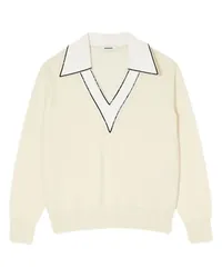 Sandro Pullover mit Polokragen White