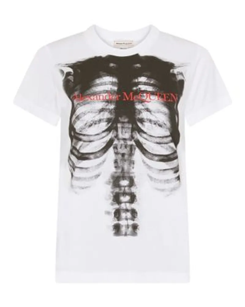 Alexander McQueen T-Shirt Cut-and-Sew White