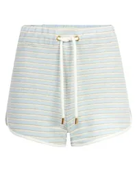 Nina Ricci Gestreifte Frottee-Hotpants Blue