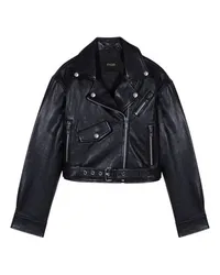 Maje Kurze Lederjacke Black