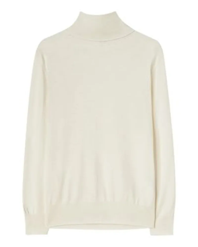 Jil Sander Pullover mit Stehkragen White