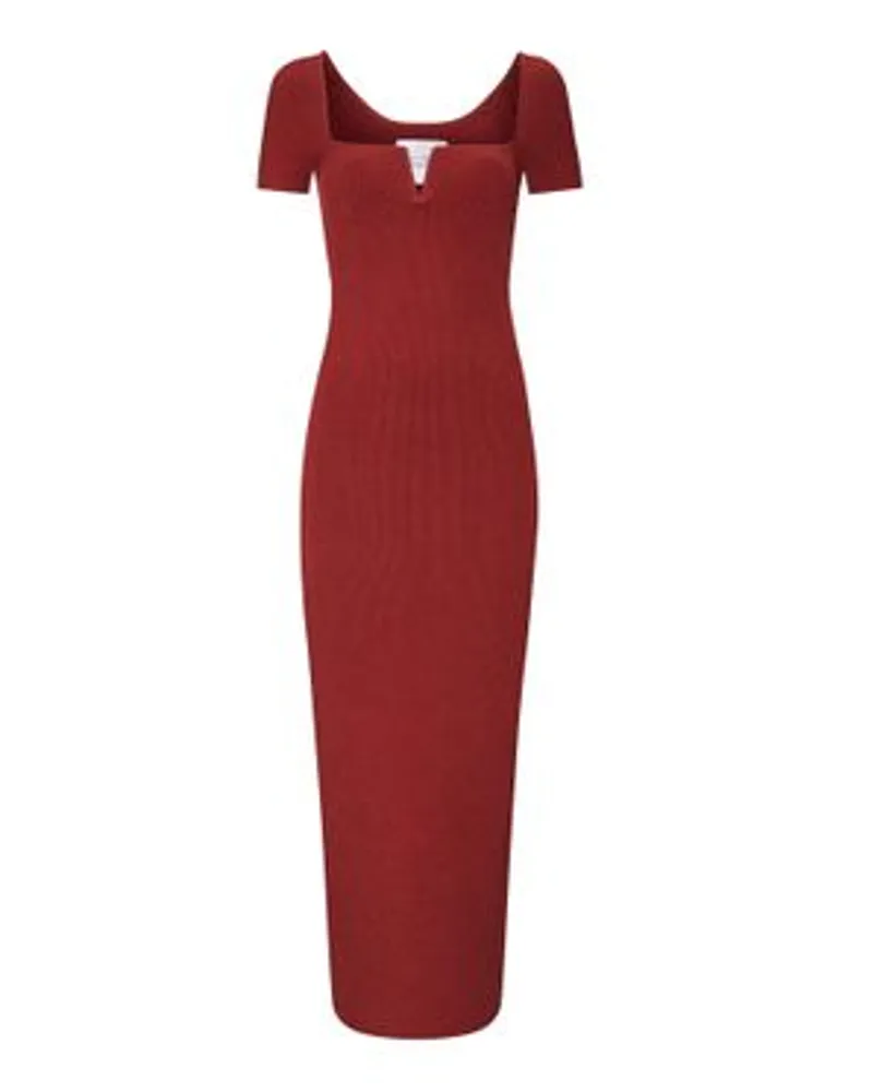 GALVAN Kurzärmeliges Kleid Freya Red