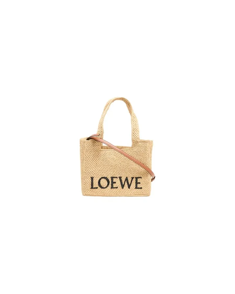 Loewe Medium tote bag with logo Beige