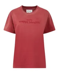 Maison Margiela T-Shirt mit Reverse Logo Red