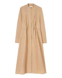 Jil Sander Hemdkleid mit Schößchen und lässigem Schnitt Beige