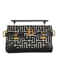 Balmain Ledertasche B-Buzz 19 mit Jacquard-Monogramm Black