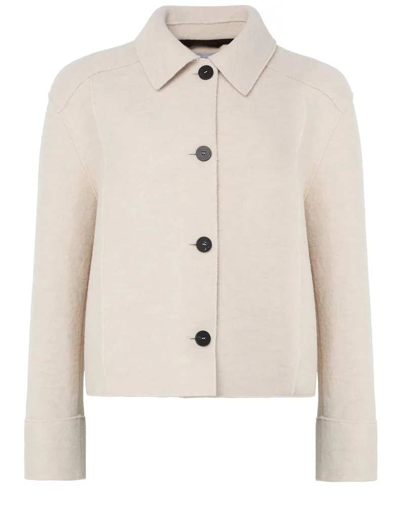 Harris Wharf London Kurze Jacke aus gekochter Wolle 