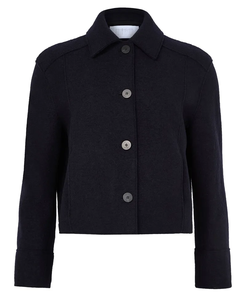 Harris Wharf London Kurze Jacke aus gekochter Wolle 