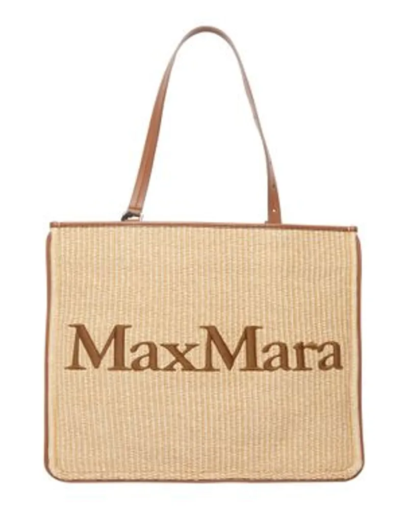 Max Mara Tote Bag Easy mit Logo Beige