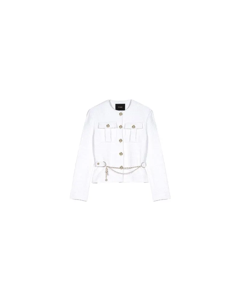 Maje Tweedjacke White