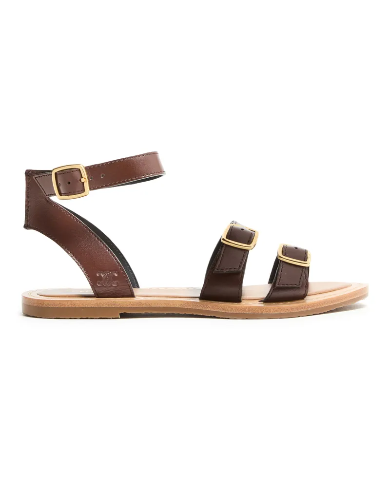 Celine Lympia sandalen aus kalbsleder mit dreifachem riemen 