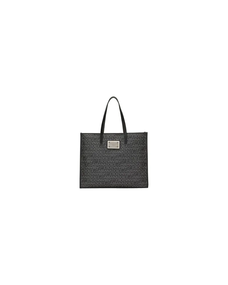 Dolce & Gabbana GroßEr Beschichteter Jacquard Shopper Multicolor